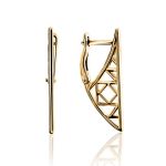 Geometric Gold Plated Ring, Ring Size: 7 / 17.5, image , picture 5