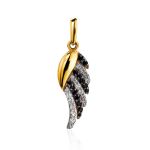 Gold Plated Earrings With Black And White Crystals, image , picture 5