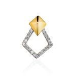 Stylish Gold Plated Pendant With Crystals, image 