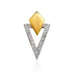 Amazing Gold Plated Earrings With White Crystals, image , picture 4