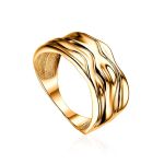 Textured Gold Plated Ring, Ring Size: 9 / 19, image 