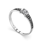 White Gold Earrings With Black And White Diamonds, image , picture 6
