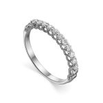 Classy White Gold Diamond Ring, Ring Size: 6 / 16.5, image 