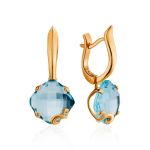Fabulous Golden Ring With Bold Topaz, Ring Size: 8.5 / 18.5, image , picture 7