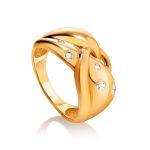 Classy Gold Plated Silver Band Ring, Ring Size: 6.5 / 17, image 