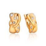 Lustrous Gold Plated Silver Earrings, image 