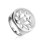 Silver Signet Ring With Crystal The Enigma, Ring Size: 8 / 18, image 