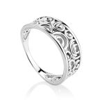 Silver Laser Cut Band Ring The Sacral, Ring Size: 8 / 18, image 