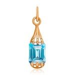Golden Ring With Bold Topaz, Ring Size: 6.5 / 17, image , picture 7