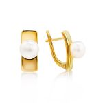Adorable Gold Plated Ring With Pearl, Ring Size: 5.5 / 16, image , picture 6