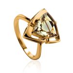 Geometric Citrine Ring In Gold, Ring Size: 7 / 17.5, image 