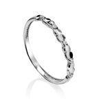 Refined Silver Ring With Crystals, Ring Size: 8 / 18, image 
