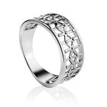 Geometric Silver Band Ring The Sacral, Ring Size: 7 / 17.5, image 