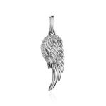 Silver Wing Pendant With Crystals, image 