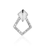 Geometric Silver Crystal Studs The Astro, image , picture 5