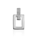 Geometric Silver Studs With Crystals The Astro, image , picture 5