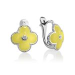Silver Clover Shaped Pendant With Enamel With Diamond The Heritage, image , picture 7