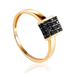 Minimalist Design Black Diamond Ring, Ring Size: 6.5 / 17, image 