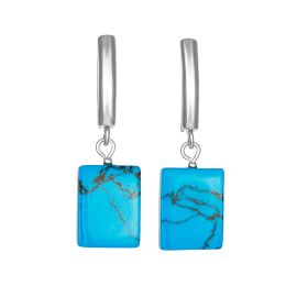 Bright Pressed Turquoise Earrings, image 