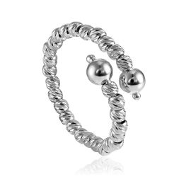 Laconic Beaded Coil Ring The Sparkling, Ring Size: 6 / 16.5, image 
