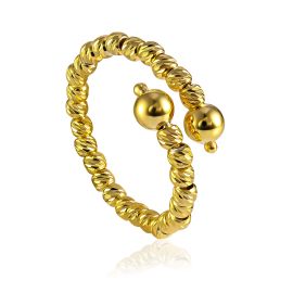 Gilded Coil Ring With Beads The Sparkling, Ring Size: 6 / 16.5, image 