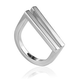 Glossy Geometric Ring The Silk, Ring Size: 8.5 / 18.5, image 