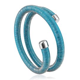 Bold Coil Bracelet With Blue Filament The Supernova, image 