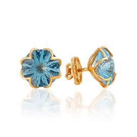 Versatile Blue Topaz Stud Earrings, image 