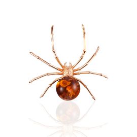 Bright Amber Spider Pendant, image 