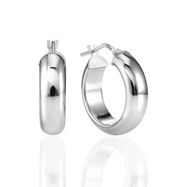 Glossy And Bulky Hoop Earrings, image 