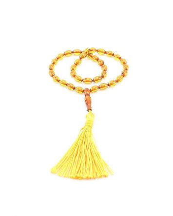 Muslim 33 Cognac Amber Prayer Beads, image 