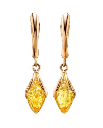 Golden Dangles With Luminous Lemon Amber The Snowdrop, image 