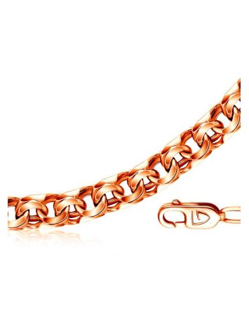 Chunky Gold Plated Silver Bismark Chain 55 cm, Length: 65, image 