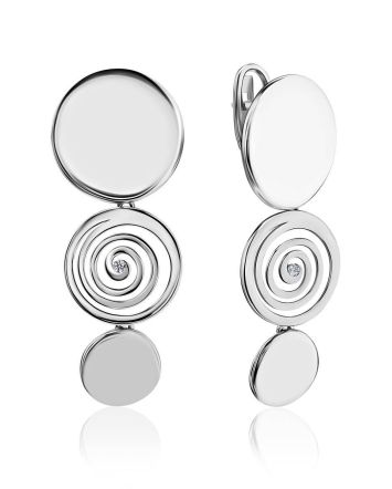 Spiral Design Silver Dangles The Enigma, image 