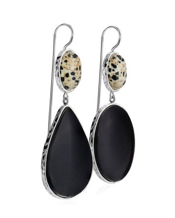 Speckled Mismatched Drop Earrings The Bella Terra, image 