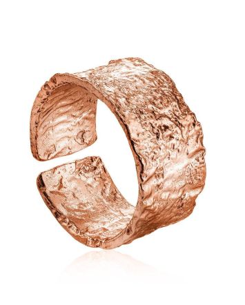Antiqued Finish Stylish Silver Ring The Liquid, Ring Size: Adjustable, image 
