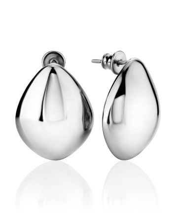 Voluminous Sterling Silver Earrings The Liquid, image 