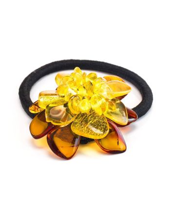 Amber Flower Hair Tie, image 