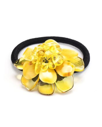 Amber Flower Hair Tie, image 