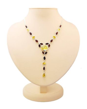 Wonderful Multicolor Amber Necklace, image 