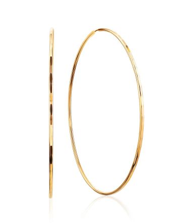 Extra Size Golden Hoop Earrings, image 