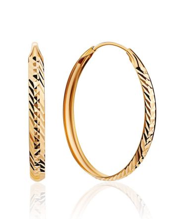 Chunky Golden Hoop Earrings, image 