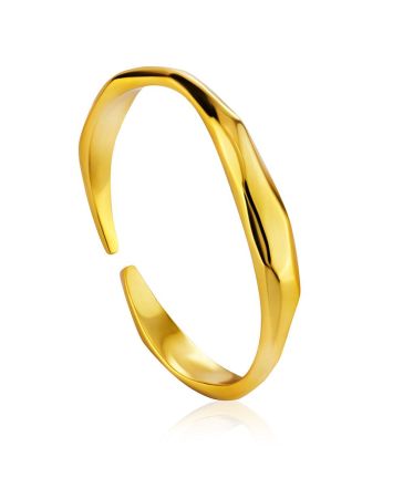 Refined Gold Plated Silver Ring The Liquid, Ring Size: Adjustable, image 