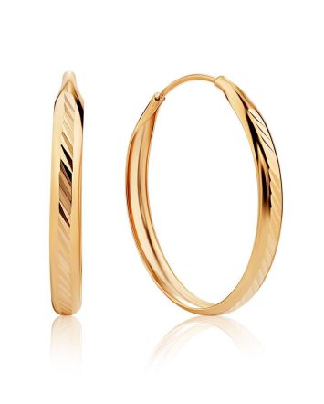Chunky Golden Hoop Earrings, image 