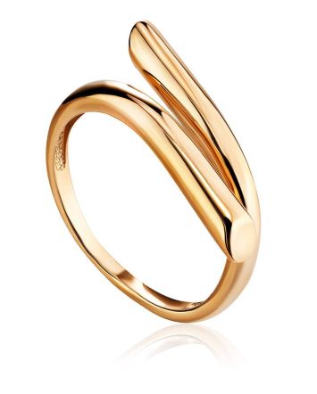 Trendy 14K Gold Open Ring, Ring Size: 7 / 17.5, image 