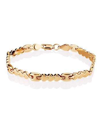 Romantic Style Golden Link Bracelet, image 