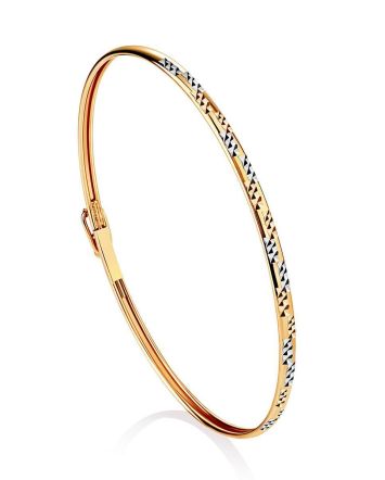 Trendy Golden Bangle Bracelet, image 