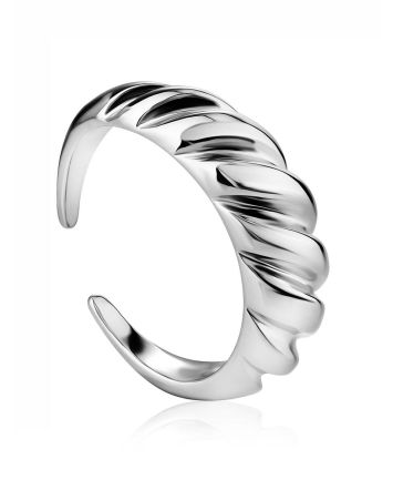 Twisted Design Silver Adjustable Ring The ICONIC, Ring Size: Adjustable, image 