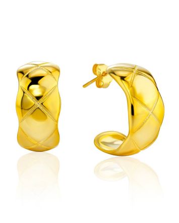 Chunky Gold Plated Silver Stud Earrings The ICONIC, image 