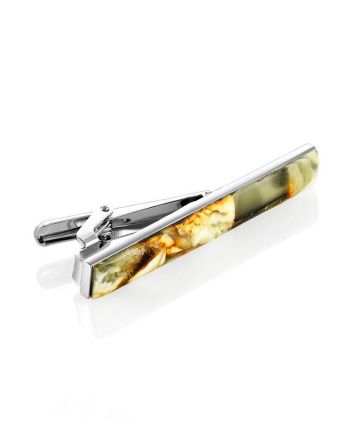 Multicolor Amber Mosaic Tie Bar, image 